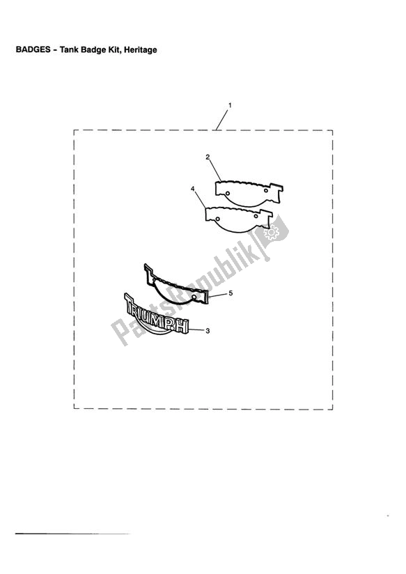 All parts for the Heritage Tank Badge Kit of the Triumph Speedmaster Carburettor 790 2003 - 2007
