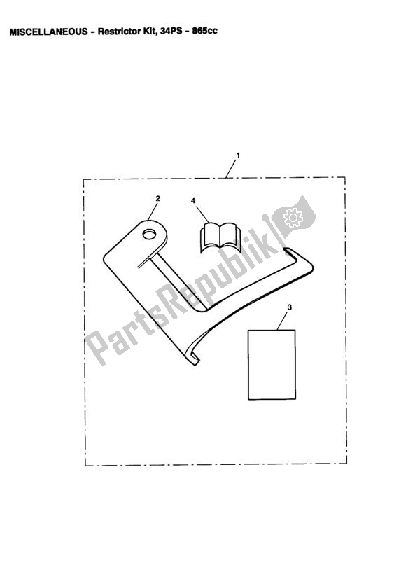 All parts for the Restrictor Kit, 34ps - 865cc of the Triumph Speedmaster Carburettor 790 2003 - 2007