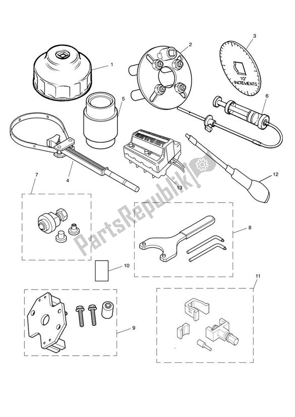 Tutte le parti per il Strumenti Di Servizio del Triumph Speedmaster Carburettor 790 2003 - 2007