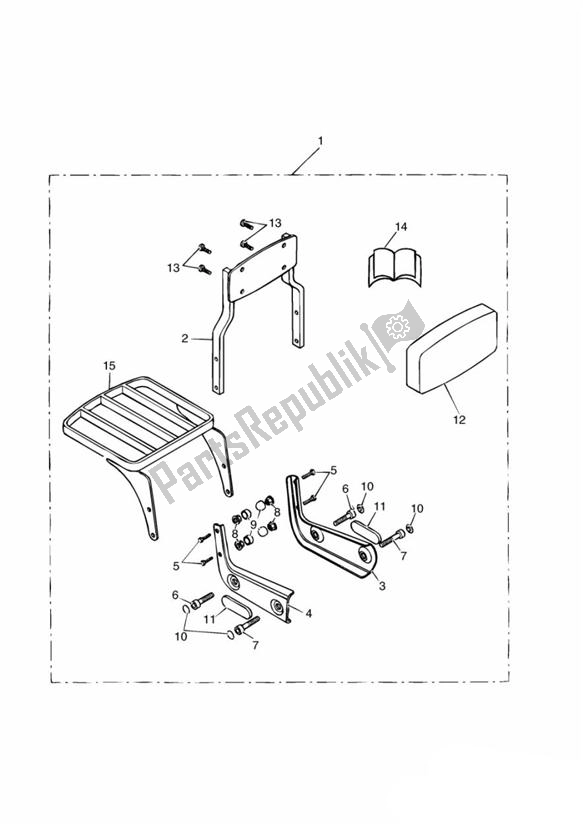 Todas las partes para Sissy Bar Standard / Luggage Rack Kit de Triumph Speedmaster Carburettor 790 2003 - 2007