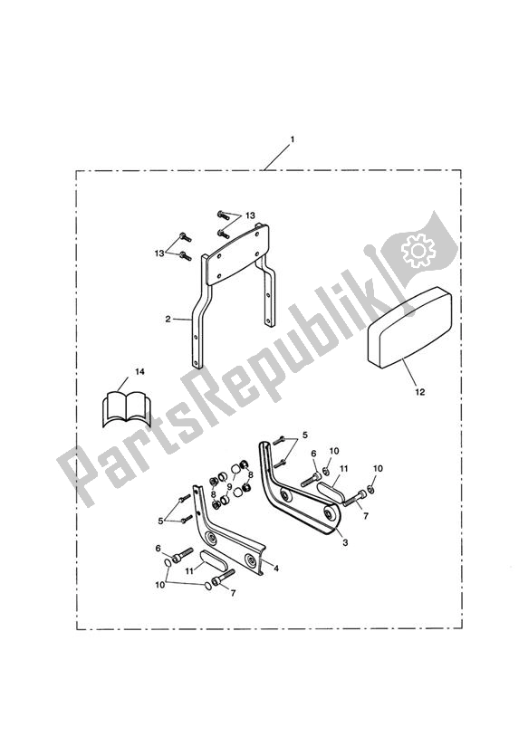 Tutte le parti per il Sissy Bar Std Kit del Triumph Speedmaster Carburettor 790 2003 - 2007