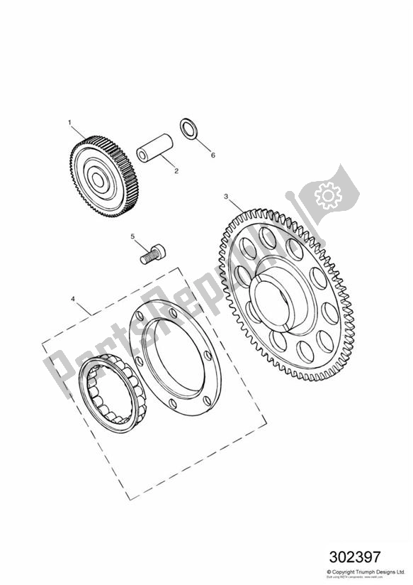 Tutte le parti per il Starter Drive del Triumph Speedmaster Carburettor 790 2003 - 2007