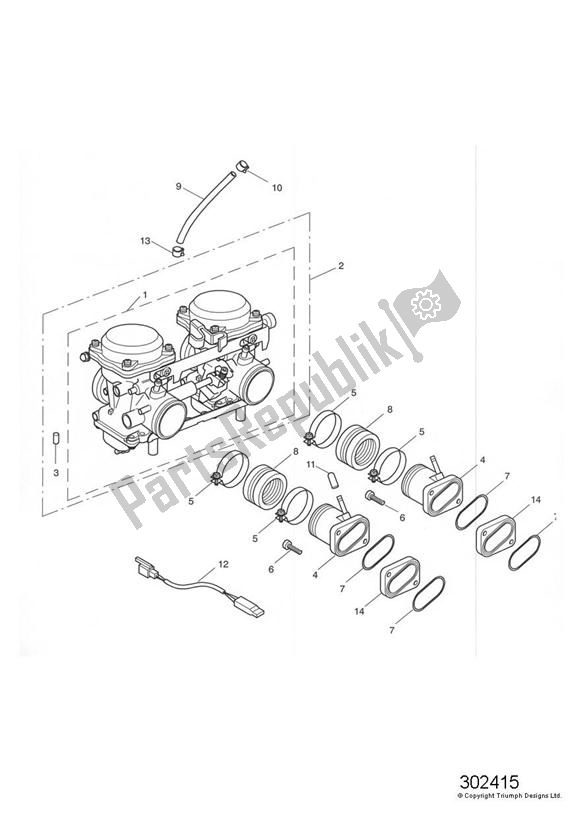 Tutte le parti per il Carburatori del Triumph Speedmaster Carburettor 790 2003 - 2007