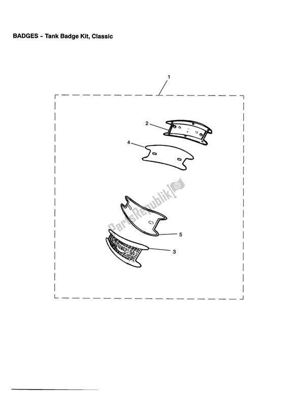 All parts for the Classic Tank Badge Kit of the Triumph Speedmaster Carburettor 790 2003 - 2007