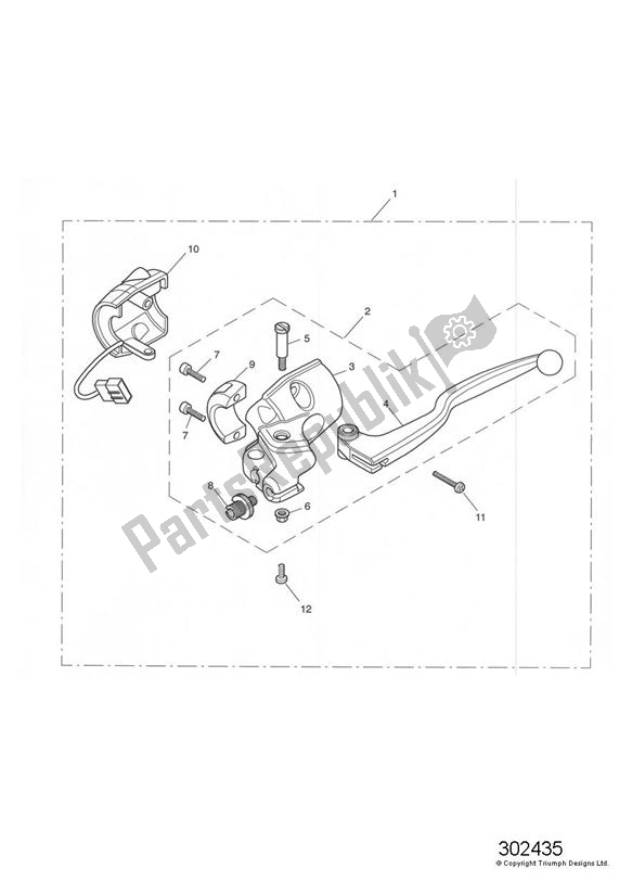 Alle onderdelen voor de Clutch Controls & Switches > 210261 van de Triumph Speedmaster Carburettor 790 2003 - 2007