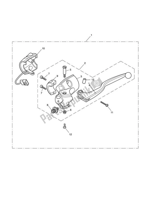 Alle onderdelen voor de Clutch Controls & Switches 210262 > van de Triumph Speedmaster Carburettor 790 2003 - 2007