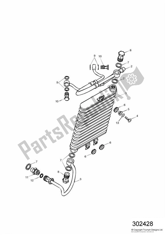 Todas las partes para Sistema De Refrigeración de Triumph Speedmaster Carburettor 790 2003 - 2007