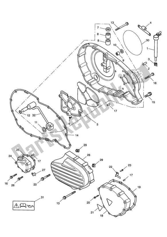 All parts for the Engine Covers of the Triumph Speedmaster Carburettor 790 2003 - 2007