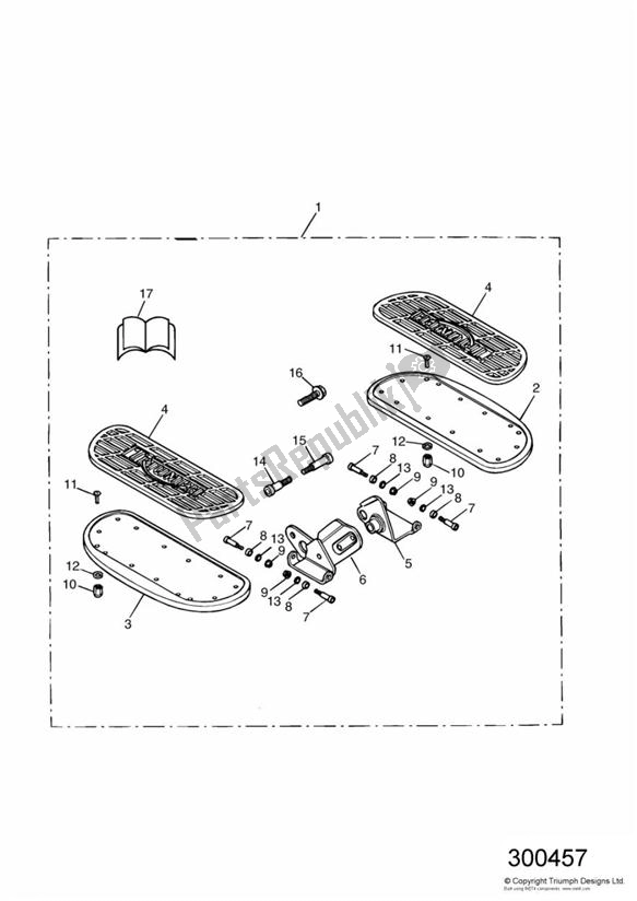 Todas las partes para Footboard Kit de Triumph Speedmaster Carburettor 790 2003 - 2007