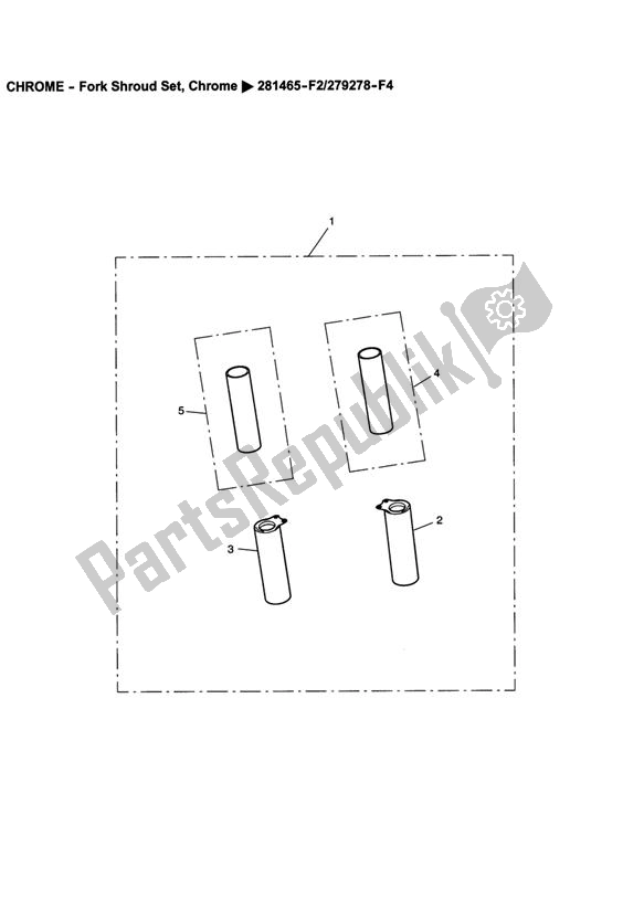 All parts for the Fork Shroud Set, Chrome > 281465-f2/279278-f4 of the Triumph Speedmaster Carburettor 790 2003 - 2007