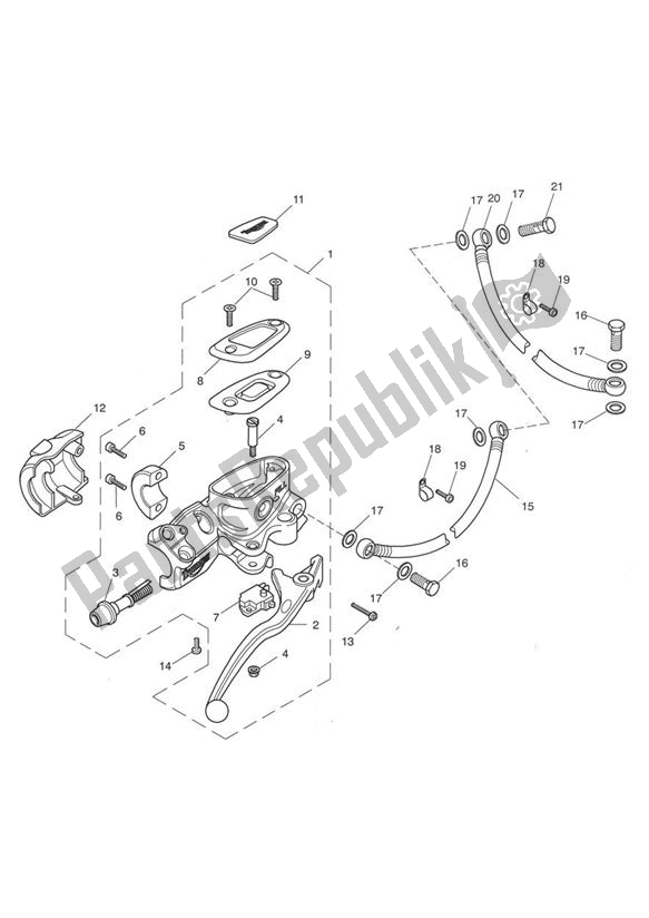 All parts for the Front Brake Master Cylinder > 210261 of the Triumph Speedmaster Carburettor 790 2003 - 2007