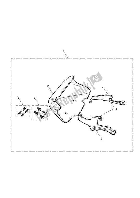 All parts for the Front Spoiler Kit of the Triumph Speedmaster Carburettor 790 2003 - 2007