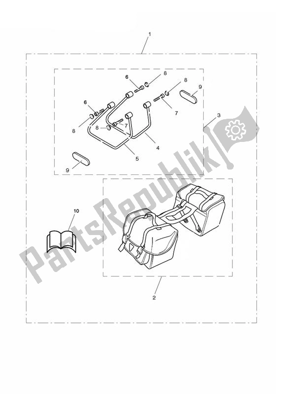 All parts for the Pannier Kit, Soft, Type B of the Triumph Speedmaster Carburettor 790 2003 - 2007