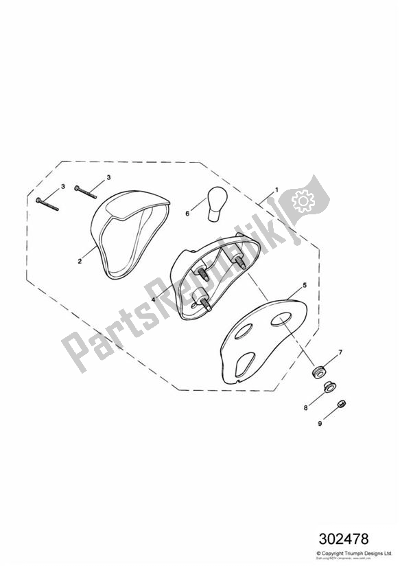 All parts for the Rear Lamps of the Triumph Speedmaster Carburettor 790 2003 - 2007