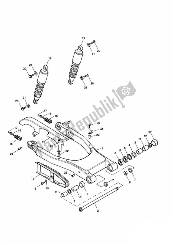All parts for the Rear Suspension of the Triumph Speedmaster Carburettor 790 2003 - 2007