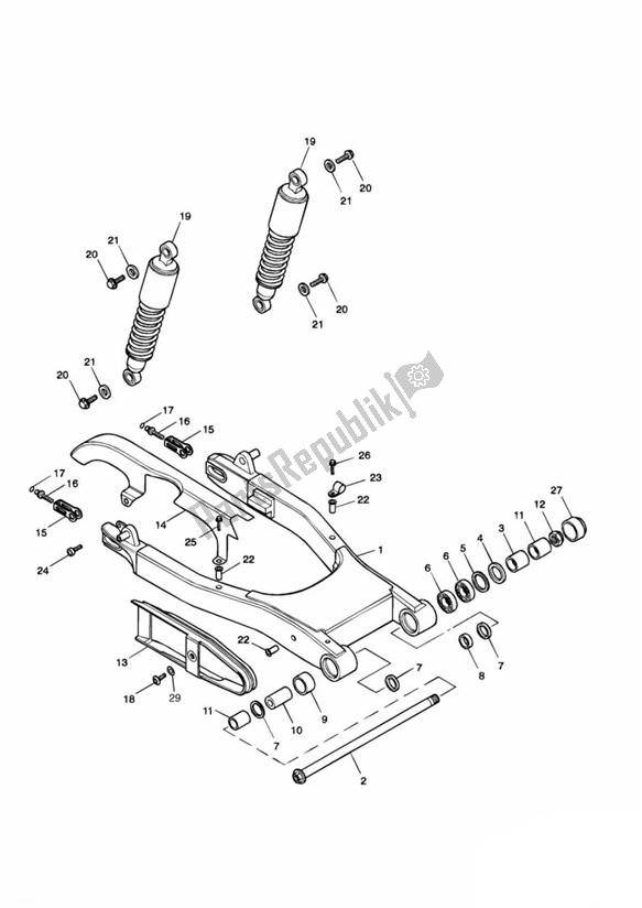 Todas las partes para Suspensión Trasera de Triumph Speedmaster Carburettor 790 2003 - 2007