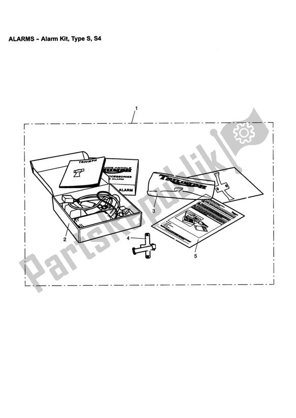 All parts for the Alarm Kit, Type S, S4 of the Triumph Speedmaster EFI 865 2007 - 2014