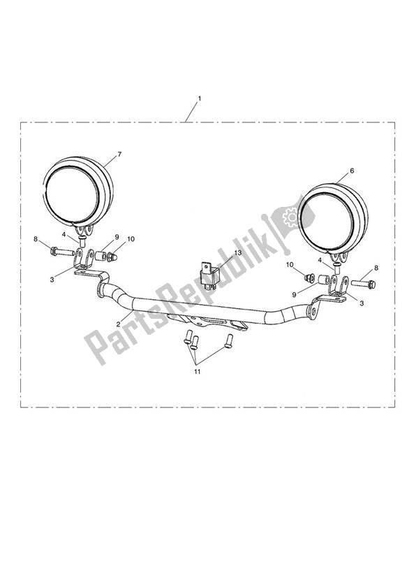 Todas las partes para Auxillary Lamps Kit de Triumph Speedmaster EFI 865 2007 - 2014