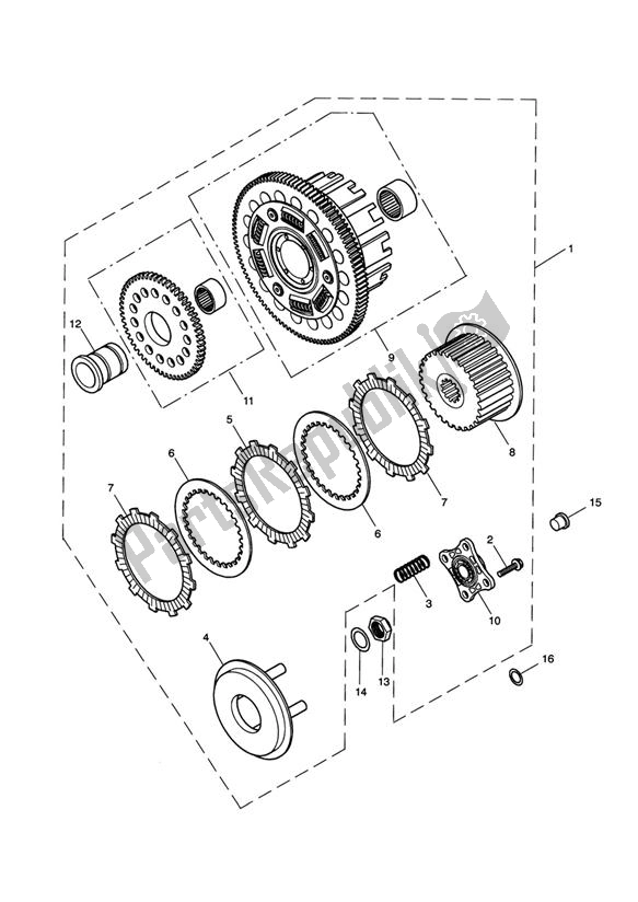 All parts for the Clutch of the Triumph Speedmaster EFI 865 2007 - 2014