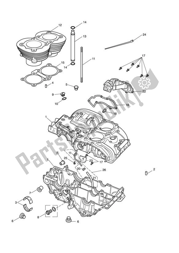 All parts for the Crankcase & Fittings of the Triumph Speedmaster EFI 865 2007 - 2014