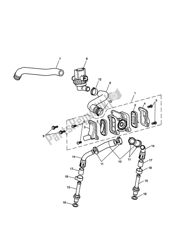 Tutte le parti per il Controllo Delle Emissioni del Triumph Speedmaster EFI 865 2007 - 2014