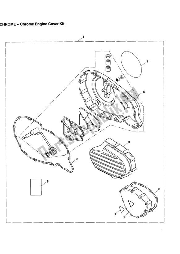 Tutte le parti per il Engine Cover Kit, Chrome del Triumph Speedmaster EFI 865 2007 - 2014