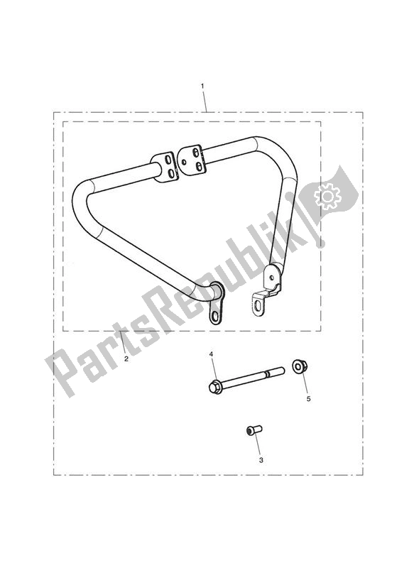 Tutte le parti per il Engine Dresser Bar Kit del Triumph Speedmaster EFI 865 2007 - 2014