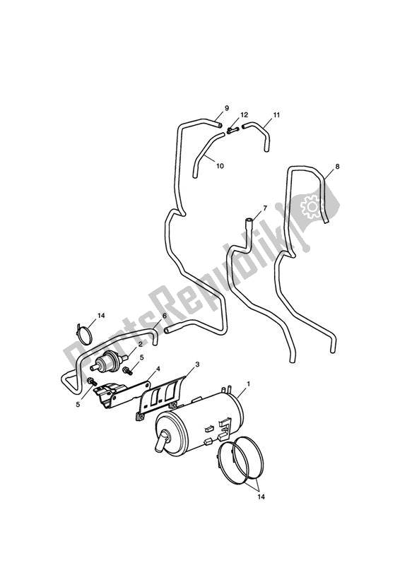 All parts for the Evaporative Loss Control System - California Only of the Triumph Speedmaster EFI 865 2007 - 2014