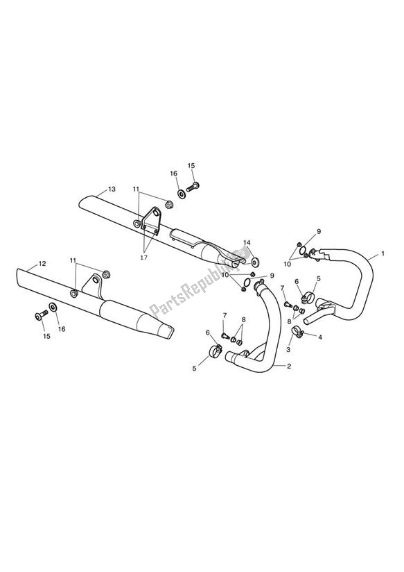 Toutes les pièces pour le Système D'échappement du Triumph Speedmaster EFI 865 2007 - 2014