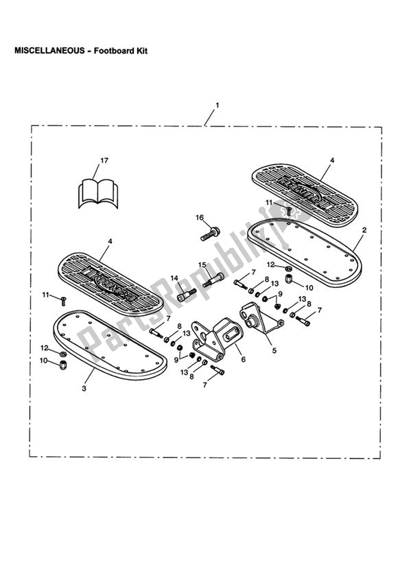 All parts for the Footboard Kit of the Triumph Speedmaster EFI 865 2007 - 2014