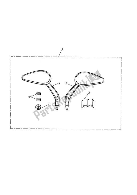 Toutes les pièces pour le Kit, Teardrop Style Mirrors, Drilled du Triumph Speedmaster EFI 865 2007 - 2014