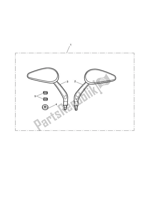 Tutte le parti per il Mirror Kit, Teardrop Style, Black del Triumph Speedmaster EFI 865 2007 - 2014