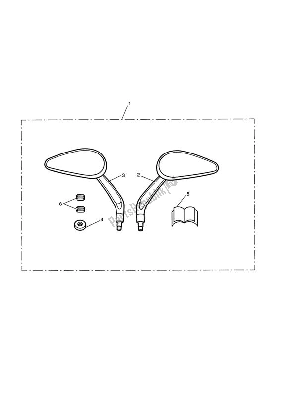 Todas las partes para Oval Mirrors, Kit de Triumph Speedmaster EFI 865 2007 - 2014