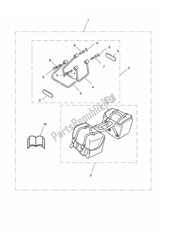 All parts for the Pannier Kit Soft Type B of the Triumph Speedmaster EFI 865 2007 - 2014