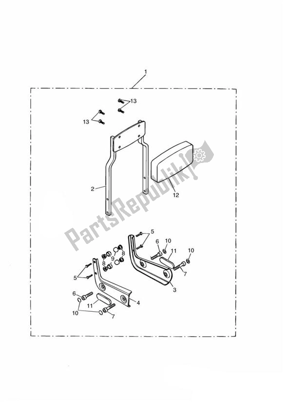 Toutes les pièces pour le Passenger Backrest Tall Kit du Triumph Speedmaster EFI 865 2007 - 2014