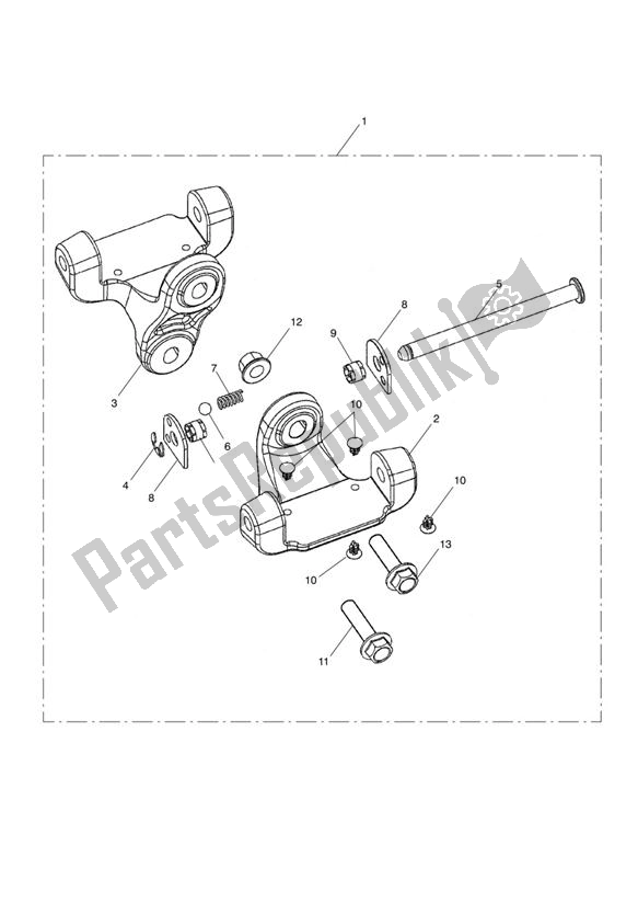 Todas las partes para Pillion Footboard Mounting Kit de Triumph Speedmaster EFI 865 2007 - 2014