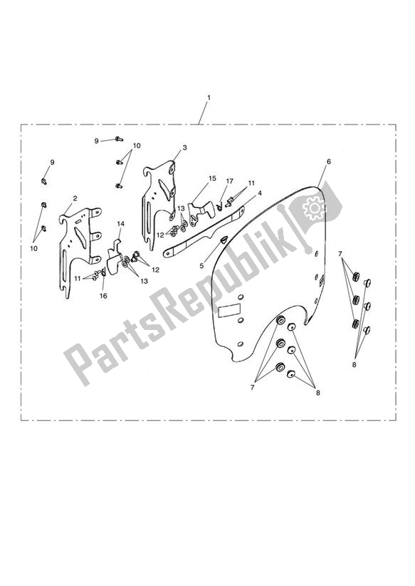 All parts for the Qr Roadster Screen of the Triumph Speedmaster EFI 865 2007 - 2014