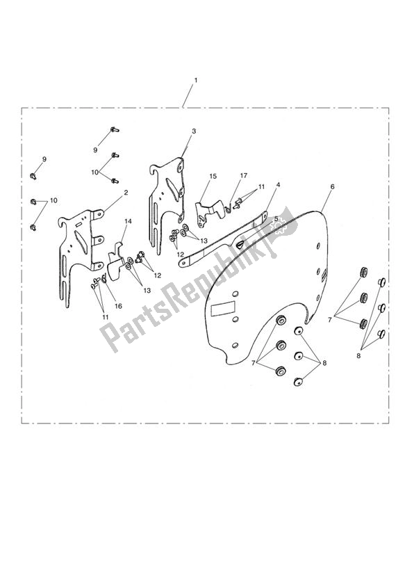 Tutte le parti per il Qr Summer Screen del Triumph Speedmaster EFI 865 2007 - 2014