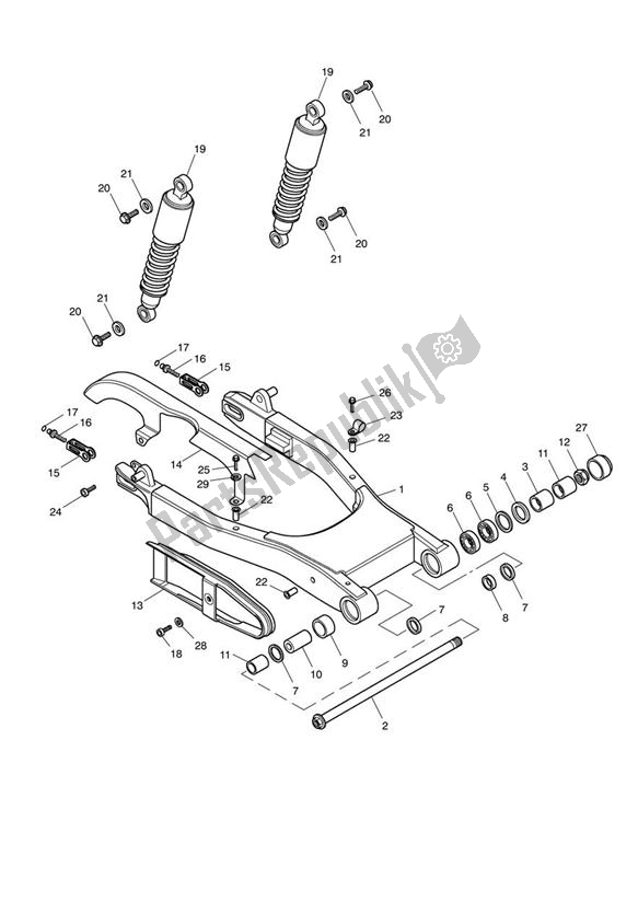 Todas las partes para Suspensión Trasera de Triumph Speedmaster EFI 865 2007 - 2014