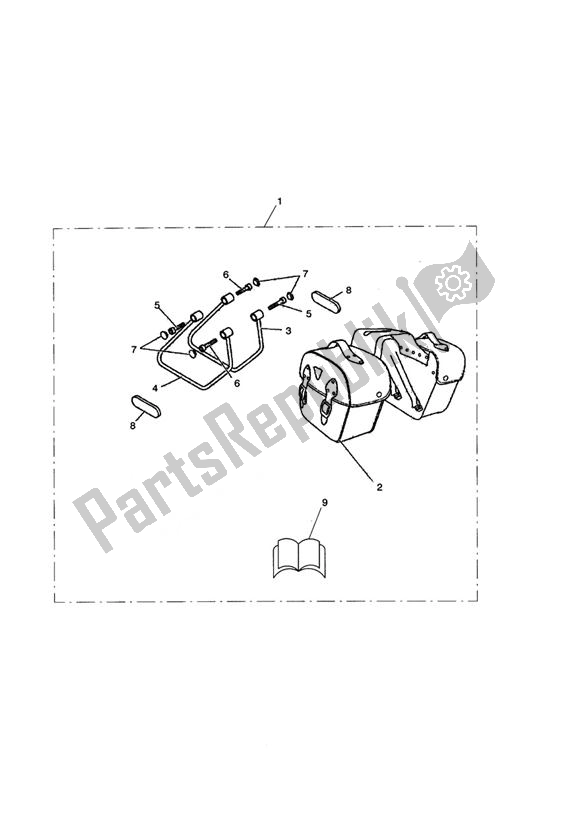 All parts for the Saddlebag Kit, Large of the Triumph Speedmaster EFI 865 2007 - 2014