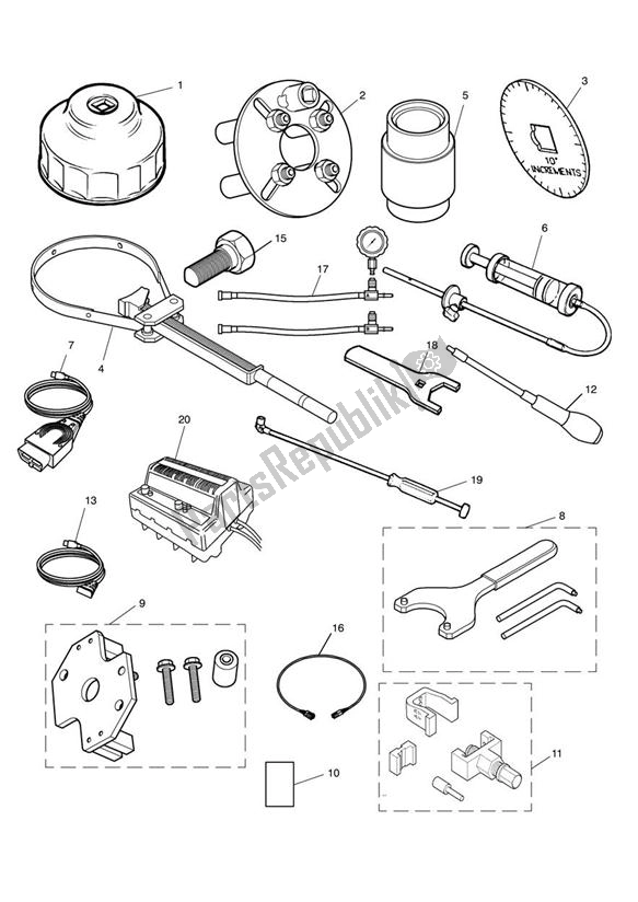 Todas las partes para Herramientas De Servicio de Triumph Speedmaster EFI 865 2007 - 2014