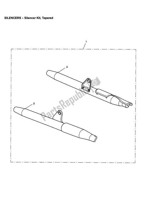 All parts for the Silencer Kit, Tapered of the Triumph Speedmaster EFI 865 2007 - 2014