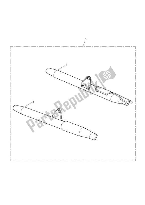 Tutte le parti per il Silencers, Chrome, Pair del Triumph Speedmaster EFI 865 2007 - 2014