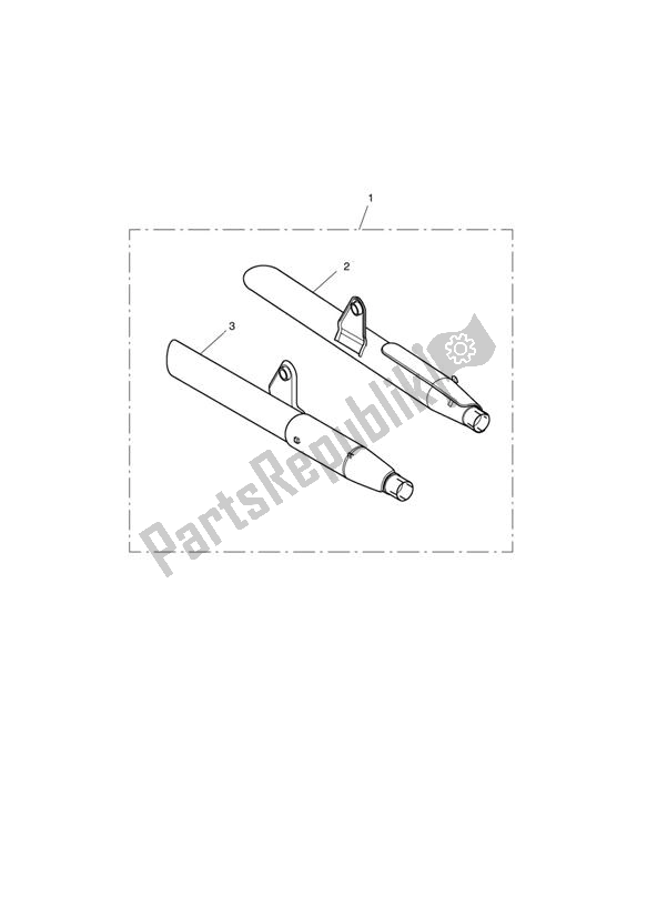 All parts for the Silencers, Long, Chrome, Pair of the Triumph Speedmaster EFI 865 2007 - 2014