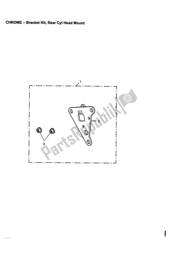 All parts for the Bracket Kit, Rear Cyl Head Mount of the Triumph Speedmaster EFI 865 2007 - 2014