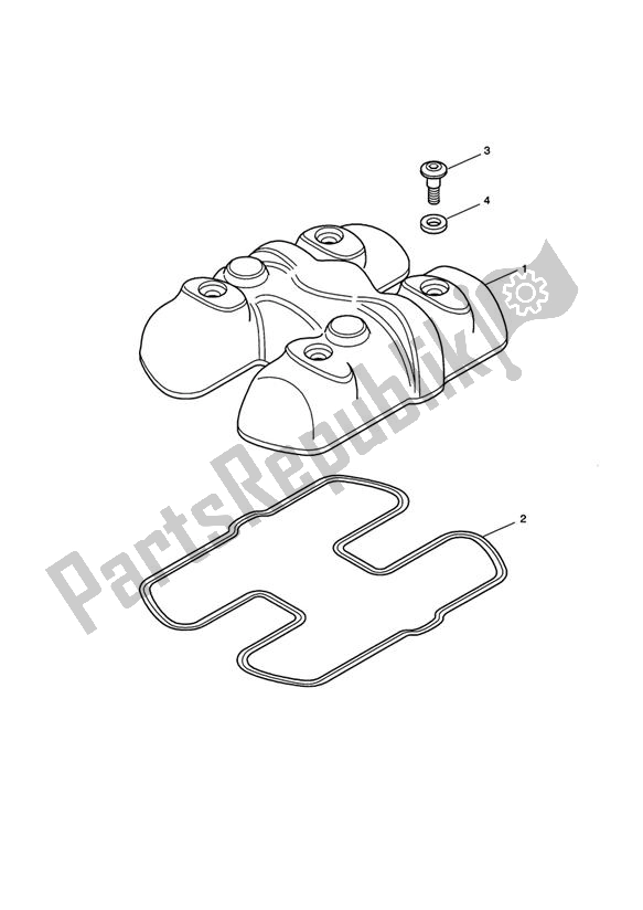 All parts for the Cam Cover of the Triumph Speedmaster EFI 865 2007 - 2014