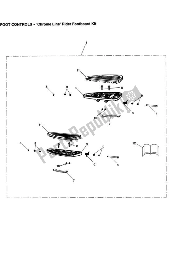 Todas las partes para Chrome Line Rider Footboard Kit de Triumph Speedmaster EFI 865 2007 - 2014