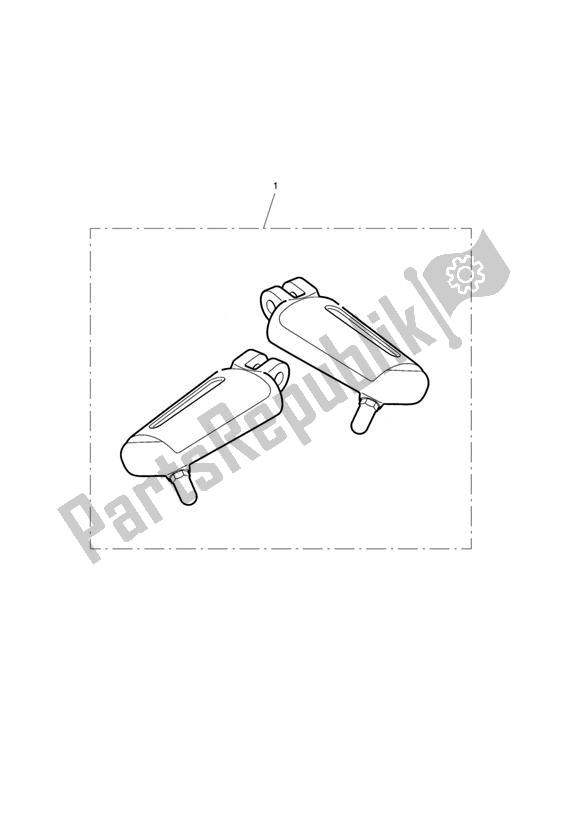 All parts for the Chromeline Rider Footrests of the Triumph Speedmaster EFI 865 2007 - 2014