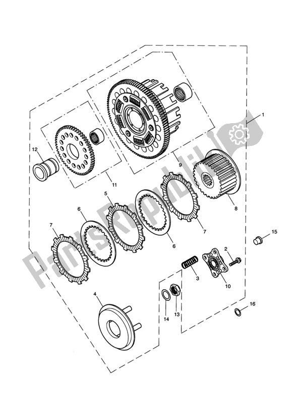 Todas las partes para Embrague de Triumph Speedmaster EFI 865 2007 - 2014