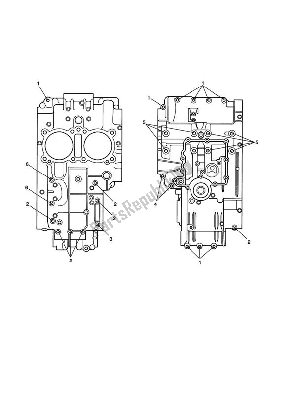 Wszystkie części do ? Ruby Skrzyni Korbowej Triumph Speedmaster EFI 865 2007 - 2014